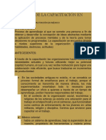 Historia de La Capacitación en Mexico