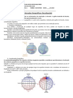 Atividade Avaliativa - 5º Ano - Coordenadas Geograficas