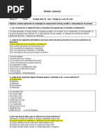 Prueba Análisis Textos Poéticos - Comprensión Lectora 3º Medio