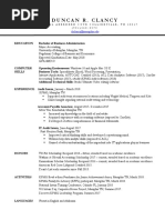 Duncan Clancy Resume