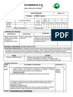 Sesion de Aprendizaje PRIMERA LEY DE NEWTON 2° K