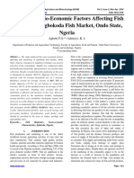 Analysis of Socio-Economic Factors Affecting Fish Marketing in Igbokoda Fish Market, Ondo State, Nigeria