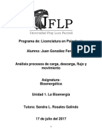 Análisis Procesos de Carga, Descarga, Flujo y Movimiento