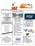 October 2016 Kids' Corner Newsletter