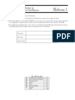 Artificial Intelligence CS188 Midterm1 Solutions