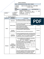 Sesion de Aprendizaje Sobre Simulacro de Sismos