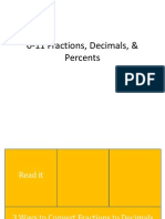 0-11 Converting Fractions, Decimals, &amp Percents