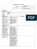 Instructional Plan (Iplan) Template: Motivation/Introductory Activity