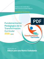 I. Transformación Curricular Educar para Una Nueva Ciudadanía, Versión Final