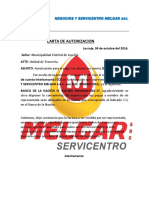 Carta Cci Servicentro Melgar Sac