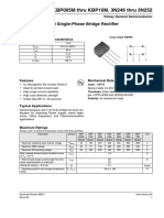 KBP005M Thru KBP10M, 3N246 Thru 3N252: Glass Passivated Single-Phase Bridge Rectifier