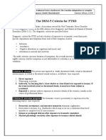 PTSD Criteria DSM 5