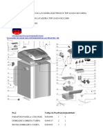 Vista Explodida de Peças Da Lavadora Electrolux Top Load 6 KG Lm06