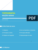 Topografia Aula 01 - Noções Gerais Objetivos e Divisão