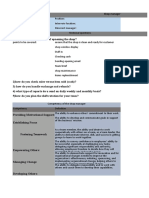 Shop Manager Interview Sheet