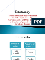 The Resistance Offered by The Host Towards Injury Caused by Microorganisms and Their Products or The State of Protection From Infectious Disease