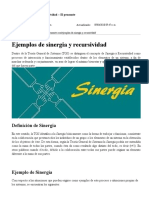 Sinergia Recursividad Con Ejemplos - Teoría General de Sistemas