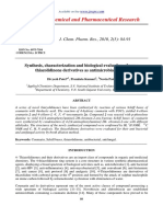 Synthesis Characterization and Biological Evaluation of Somethiazolidinone Derivatives As Antimicrobial Agents