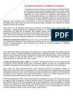 Componentes e Indicadores Del Desarrollo Humano en Guatemala