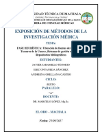 Fase Heurística Métodos de Investigación Médica