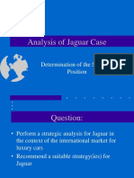 Analysis of Jaguar Case: Determination of The Strategic Position