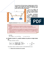 Problema Ondas en Cuerda Con Dos Bloques Colgando