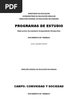 Programas de Estudio Secundaria