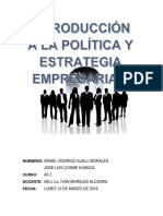 Introduccion A La Politica y Estrategia Empresarial