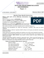 Electronics and Telecommunication Engineering: Examj '