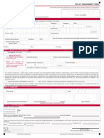 AIA Philam Life Policy Assignment Form