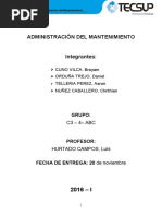 Administracion. Del Mantenimiento