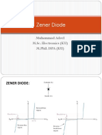 Zener Diode: Muhammad Adeel M.Sc. Electronics (KU) M.Phil. ISPA (KU)