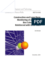 Construction and Long-Term Monitoring of A Concrete Box Culvert Bridge Reinforced With GFRP Bars