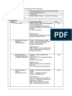 World Bank CV - Format