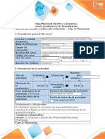 Guía de Actividades y Rúbrica de Evaluación - Fase 2 Planeación