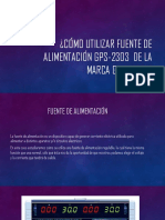 Cómo Utilizar Fuente de Alimentación GPS-2303 de