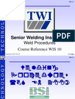 Senior Welding Inspection: Weld Procedures Course Reference WIS 10