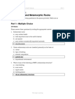 Assignment 4: Sedimentary and Metamorphic Rocks: - Multiple Choice