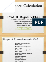 API Score Calculation: Prof. B. Raja Shekhar