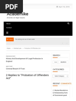 Probation of Offenders Act - Academike PDF