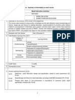 Syllabus: Summary of Information On Each Course Metal Fabrication Activities