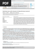 Optimizing Team Conflict Dynamics For High Performance Teamwork Thomas A. O'Neilla,, 1, Matthew M.J.W. McLarnonb