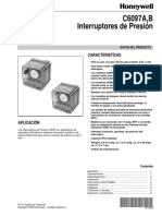 Manual Interruptor de Presión C6097A, B