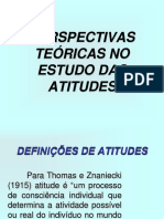 Perspectivas Teóricas No Estudo Das Atitudes