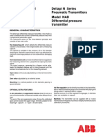 Specification Sheet: Deltapi N Series Pneumatic Transmitters Model NAD Differential Pressure Transmitter