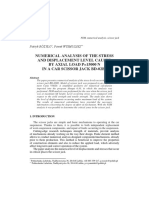 Numerical Analysis of The Stress and Displacement Level Caused by Axial Load P 15000 N in A Car Scissor Jack Bd-02B2