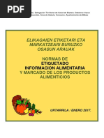 Normas de Etiquetado Alimentos 2017