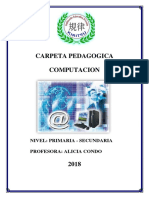 Carpeta Pedagogica 2018 Marzo