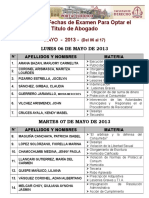 Lista Programacion Mayo (06 Al 17) 2013