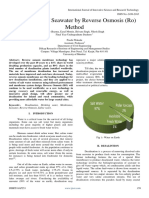 Desalination of Seawater by Reverse Osmosis Ro Method 